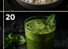 Batido verde detox con espinaca