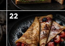 Crepes de avena rellenos de fruta